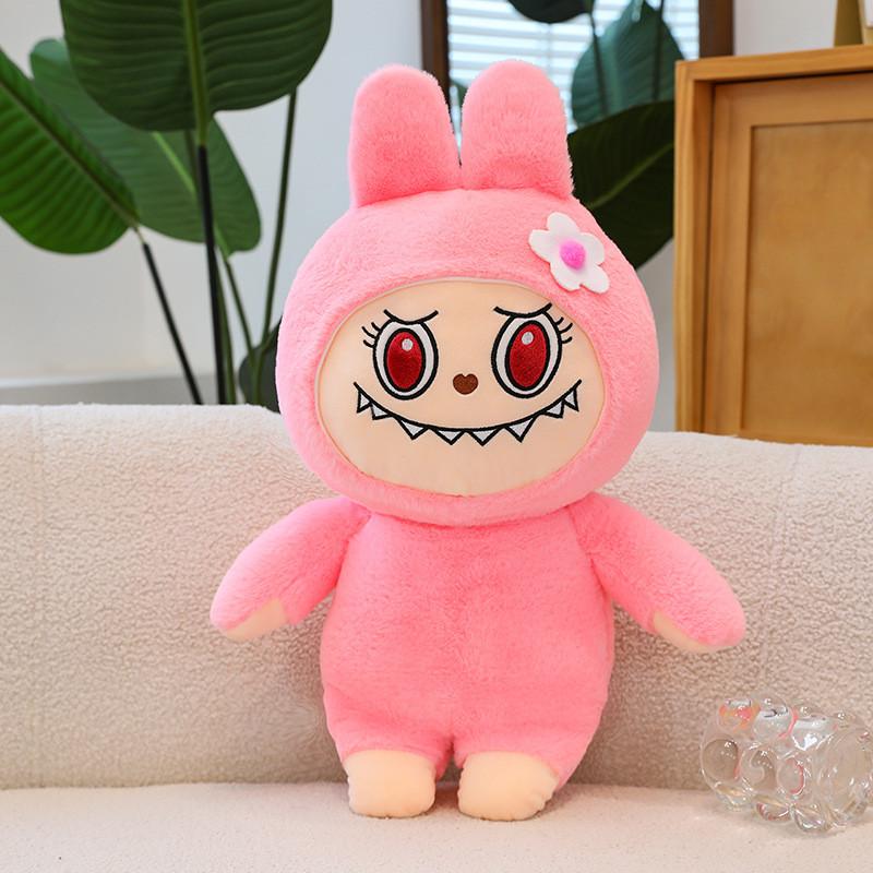 Adorable Labubu Plush Toy Cute Cartoon Animal Pillow Soft Stuffed Doll Gift For Kids
