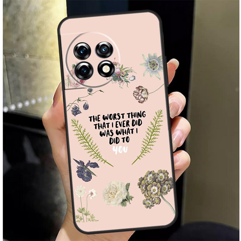 All Too Well Lyrics Cover For OnePlus 13 13R 12 12R 11 10 Pro 8T 10T OnePlus Nord 4 CE 2 3 Lite N10 N20 N30 Case