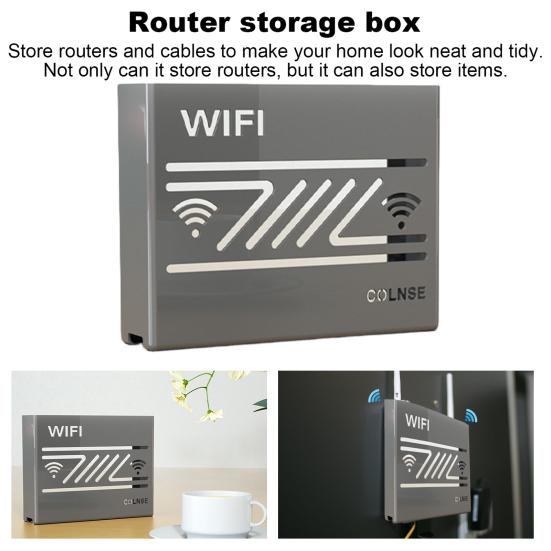 Armadio Da Parete Per Router Wi-Fi - Scatola Organizer In ABS Per Router E Set-top Box, Con Dissipazione