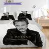 Johnny Hallyday Retro Poster bedding, duvet cover, pillowcase, home decoration, birthday gift (1 * duvet cover+2 * pillowcase, coreless)