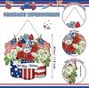 Patriotics Door Decoration Sign 4th of July Wreath for Front Door Hanger Memorial Day Wooden Hanging Sign Wood Plaque