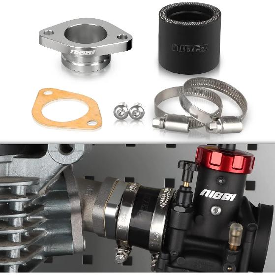 NIBBI CNC Intake Manifold Replacement Orginal CG Engine Horizontal Engine High-Performance Manifold Motorcycle PE PWK Carburetor CG Engine