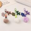 Adorable Boule de Fourrure Chiot Porte-clés de Voiture Pendentif Petit Nuage Couleur Fraîche Accessoires Décoration Ensemble Écouteurs