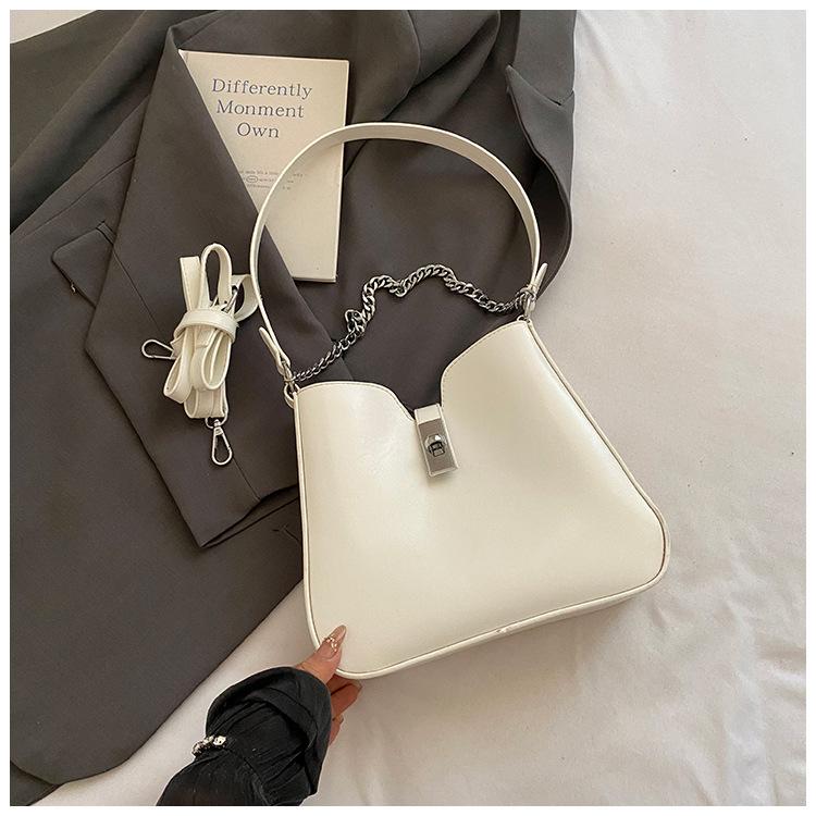 

Нишевый дизайн, высококлассная сумка под мышкой, новая модная ретро универсальная сумочка 2025, дорожная плечевая сумка-мессенджер белый