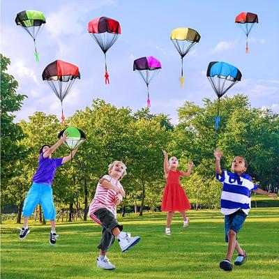 6pcs Parachute Toys For Kids - Tangle Free Flying Outdoor Parachute Men, Small Outside Toys, Boy & Girl Gift Throwing Toy