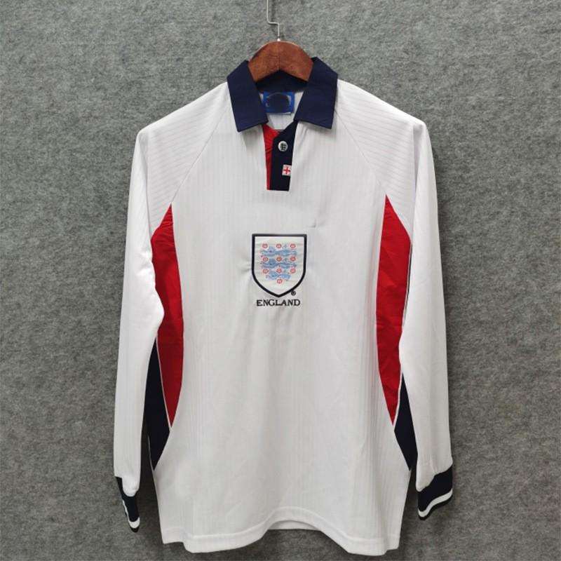 Maglia da Calcio Retro Inghilterra 1998 Beckham 7 Owen 20 Manica Corta/Lunga Unisex Adulto