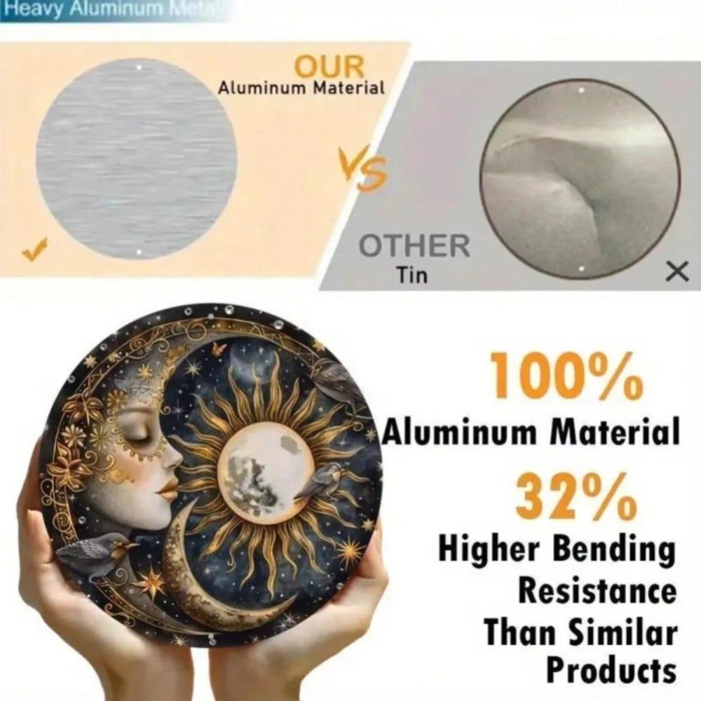 Moon Sun Metal Wall Art Bohemian Decor for Home Cafe Restaurant