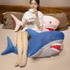 Giant Plush Shark Pillow 100cm Soft Fluffy Stuffed Animal for Cuddling & Sleeping Big Huggable Shark Toy for Kids Adults
