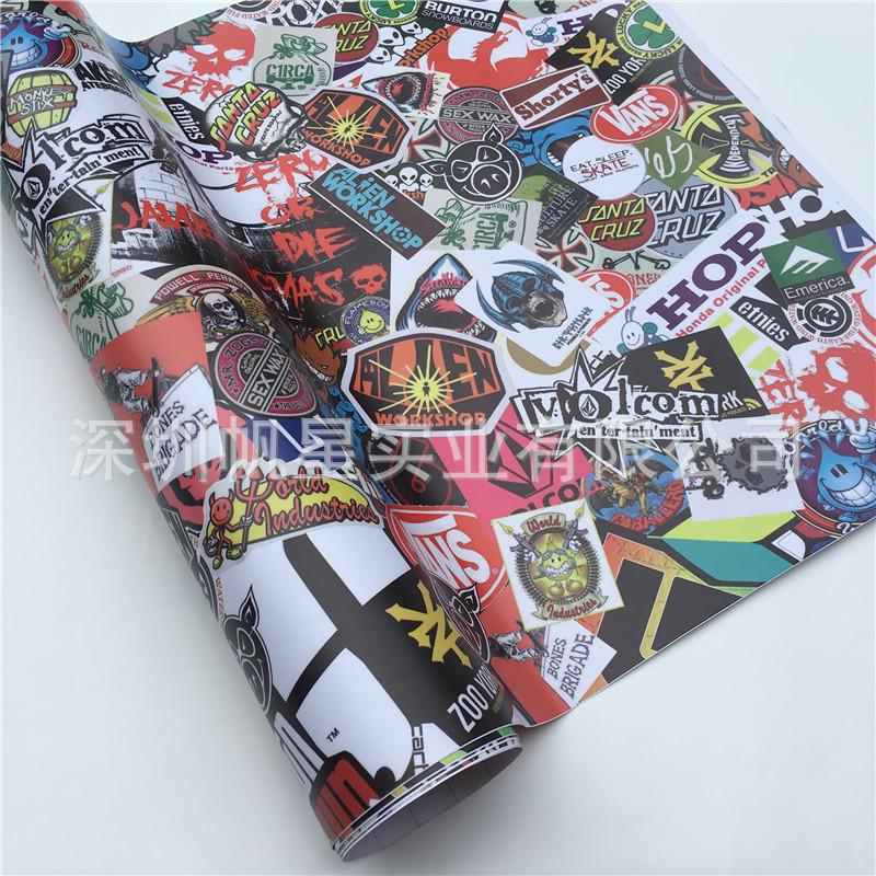 Exclusivas Pegatinas Envolventes de Grafiti Camuflaje Blanco y Negro para Coche y Motocicleta para Personalización Personalizada