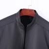 First-layer Goatskin Genuine Leather Jacket for Men In Spring and Autumn New Stand-up Collar Slim Business Casual Middle-aged Jacket