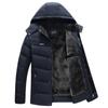 WannaWear Winddicht Regenbestendig Winter Heren Bovenkleding Kraag Warm Katoen Donsjas Dikke Parka Kleding Lang