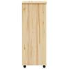 MOSS Mobile Storage Cart with Drawers Clear Lacquer Finish 34 x 39 x 103 cm