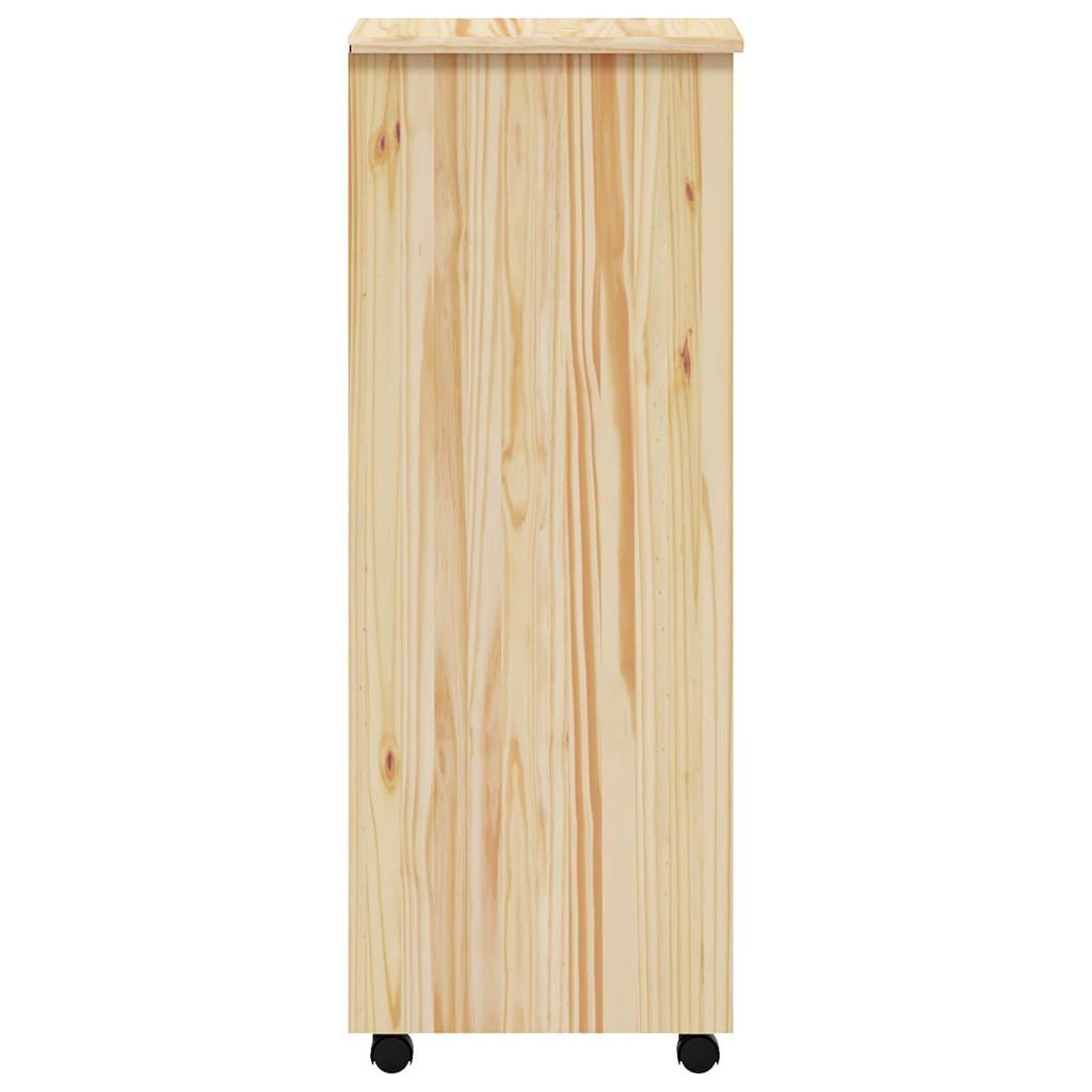 MOSS Mobile Storage Cart with Drawers Clear Lacquer Finish 34 x 39 x 103 cm