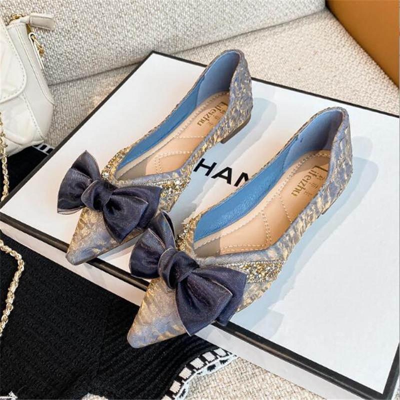 2024 New Arrival Women's Flats Beautiful Fashion Summer Shoes Flat Ballerina Comfortable Casual Women Shoes Large Size 35-43
