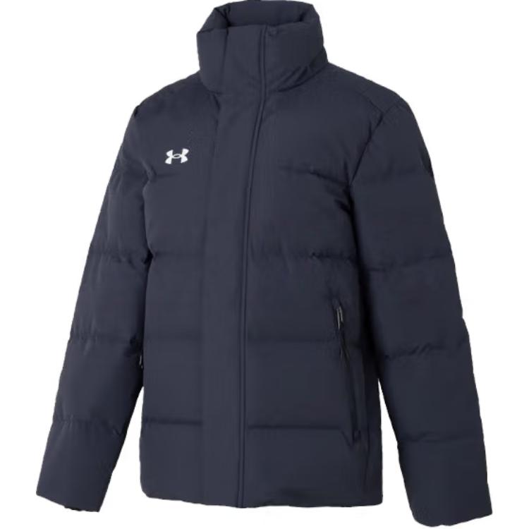 Under Armour Stand Collar Long Sleeve Down Jacket Breathable Knitted Pants Casual Sports Suit Men suit 23600802-013+23600703-001