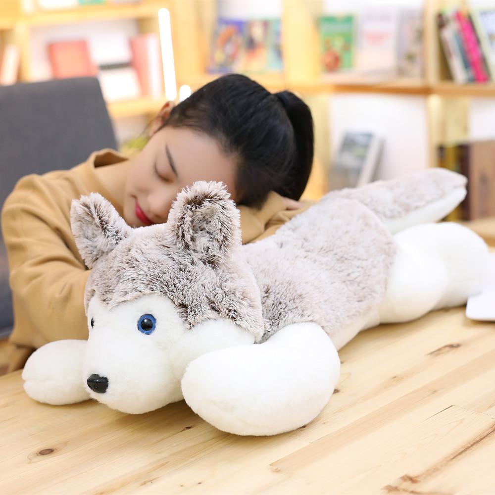 . 1pc 60cm Cute Husky Dog Plush Toy Stuffed Kids Doll Kawaii Animal Gift Soft Sofa Pillow Creative B