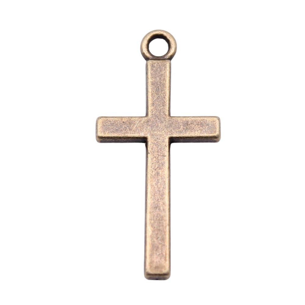 Pingentes de Cruz Clássica em Liga de Metal Multicor Para Joias Cristãs Minimalistas