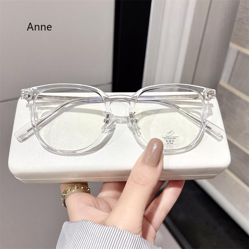 Retro TR90 Metal Square Myopia Glasses Women Frame Rivets Decoration Anti Blue Light Men Optical Frame Computer Glasses Óculos