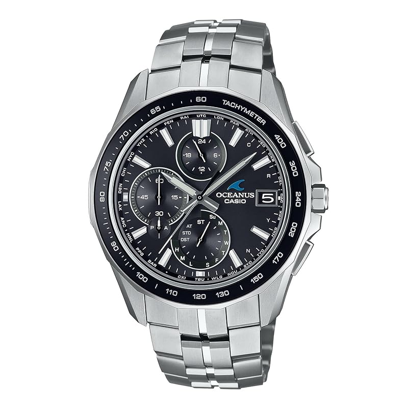 

Чоловічий годинник [Casio] Oceanus []Manta з Bluetooth, радіоприймачем, сонячним сапфіровим склом OCW-S7000-1A2JF, сріблястий