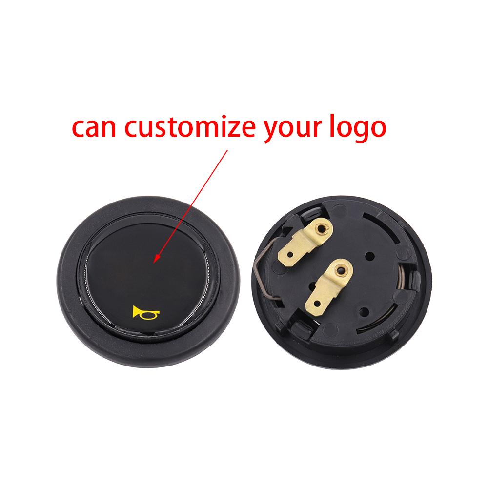 Custom logo Carbon Fiber Look High Performance Steering Wheel Horn Button Switch Push Cover For Universal