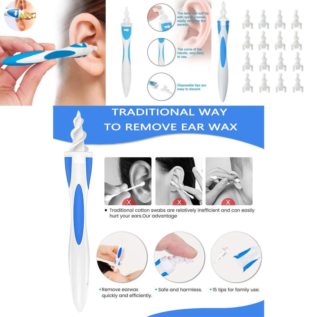 Silicone Spiral Ear Cleaning Tool Set For Safe Ear Hygiene And Personal Care