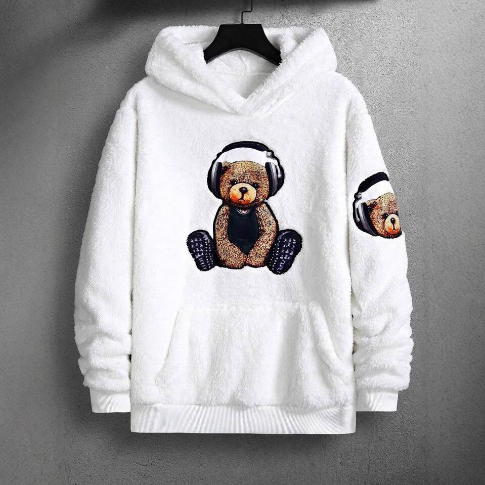 Autumn and Winter New Hooded Sweater Bear Printed Jacket