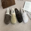 2025 Autumn and Winter New Lamb Wool All-inclusive Lazy One-pedal Plush Single Shoes Thick-soled Plush Cotton Shoes