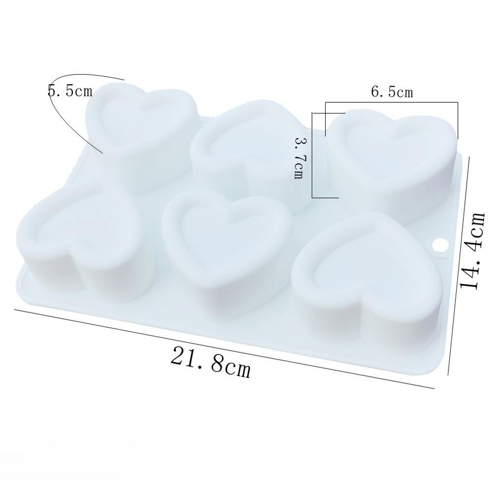 1 szt. 6 z wklęsłym sercem Forma do musu Okrągła koronka Francuski deser Silikonowa forma do ciasta Czekoladowa forma do ciasta Mille-feuille