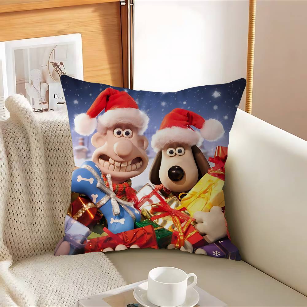 Wall-ace And G-Gromit Pillow Cushion Cover Pillowcase Living Room Sofa Home Decor Customized