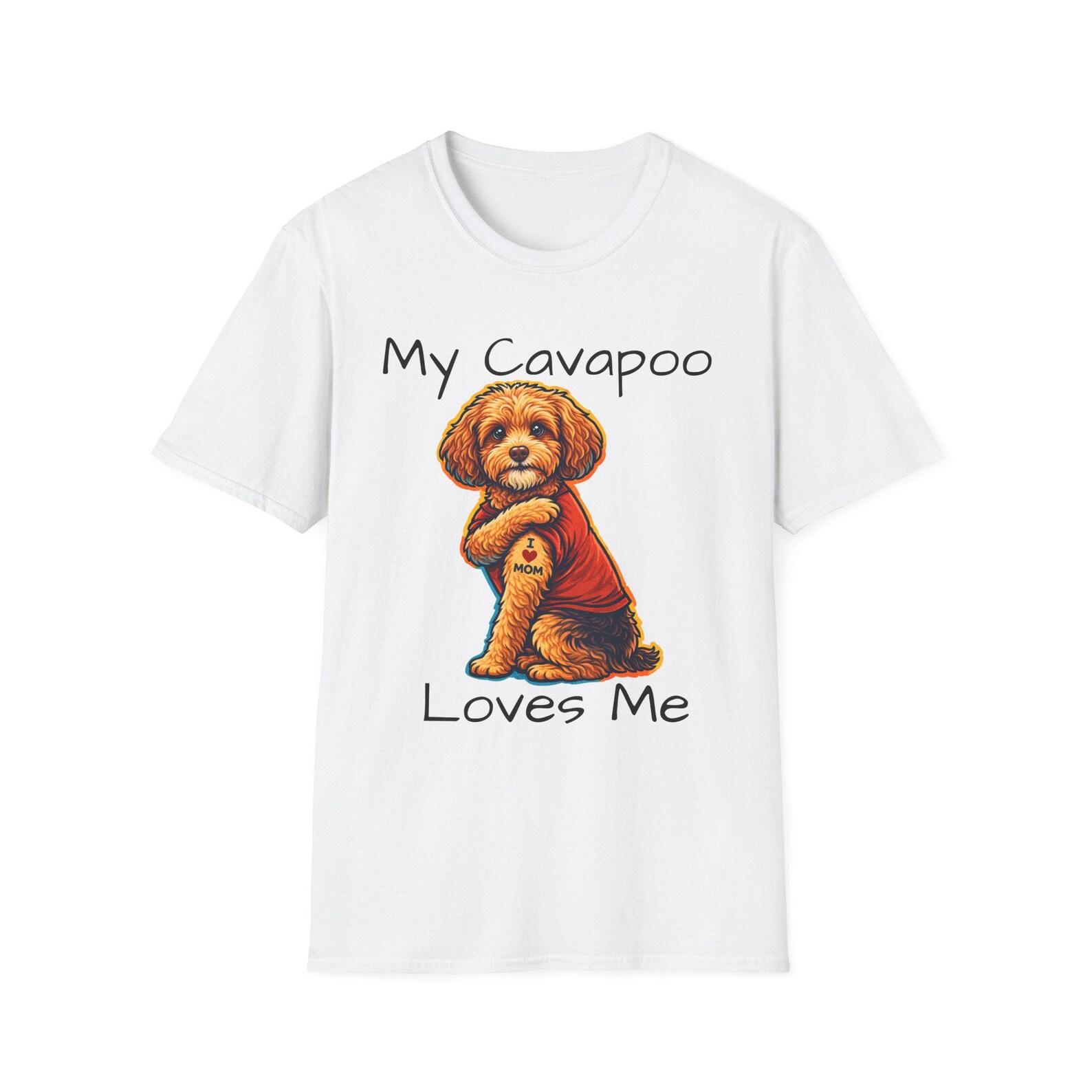 My Cavapoo Loves Me I Love Mom T-Shirt XL