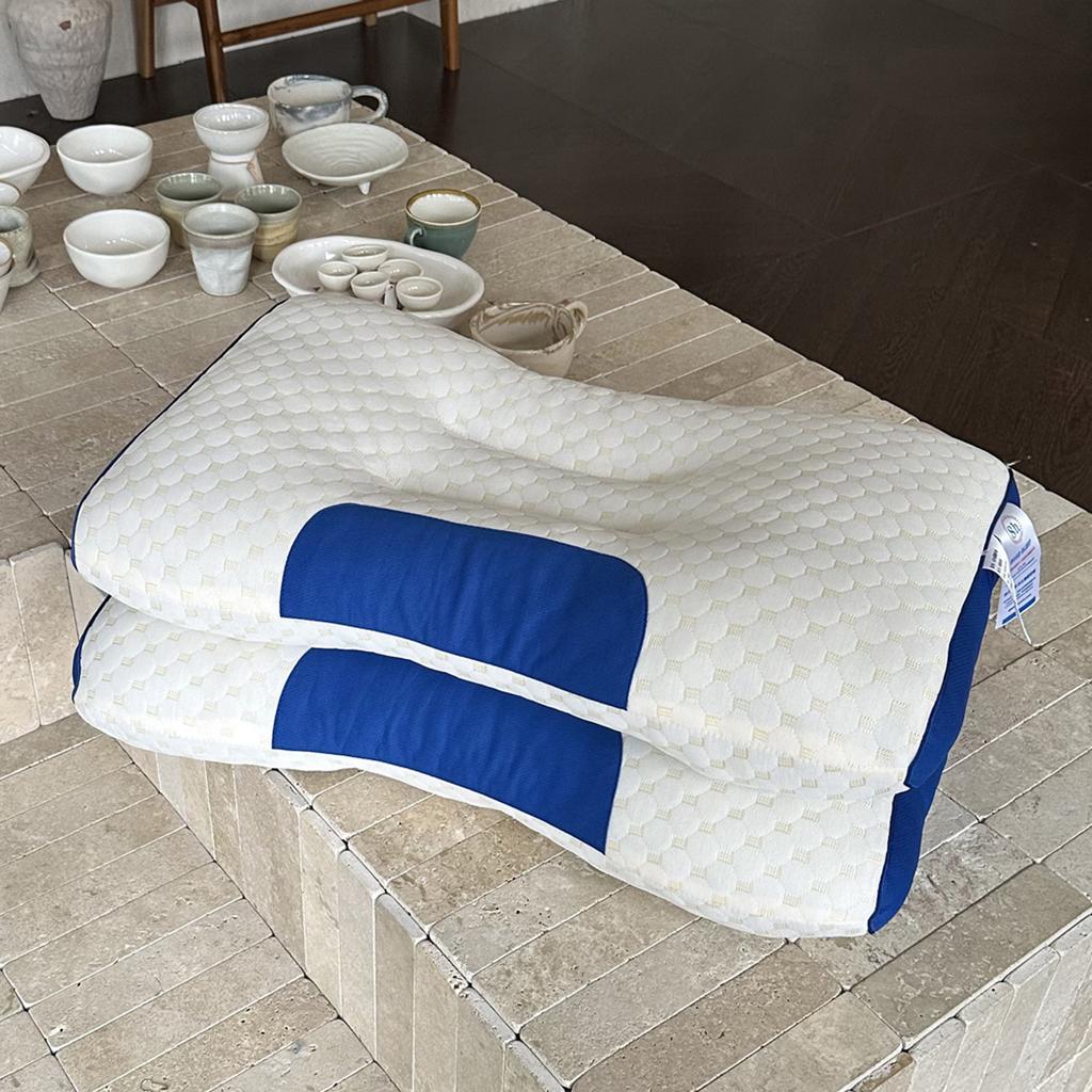 Knitted Massage Pillow Sleep Neck Pillow Core Adult Student Hotel Home Use