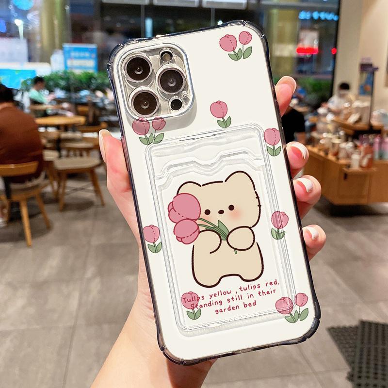 Karten-Telefonhülle für iPhone 11 13 XR 15 14 Pro Max iPhone 12 16 7 8 Plus XS Max Samsung S24 S23 A15 A55 A05 A54 Redmi 12 13C 13 9 Cartoon-Schutz