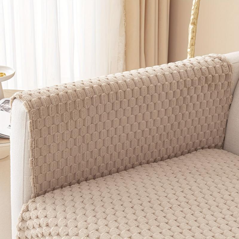 1PC Autumn and Winter Plush Sofa Cushion Thickened Seat Cushion Non-slip Sofa Cover Cover Cloth