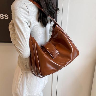 Grandi borse in pelle PU sotto le ascelle per le donne 2024 inverno Y2k nuova moda coreana borsa a tracolla argento borse a tracolla