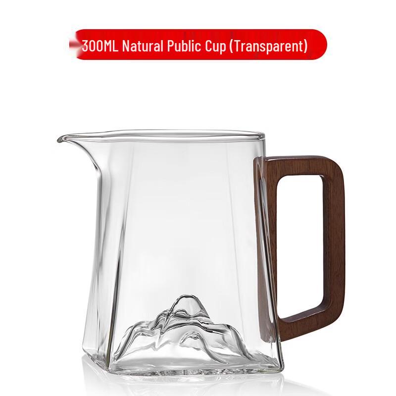 

Kung Fu Tea Glass Fair Cup with Wooden Handle