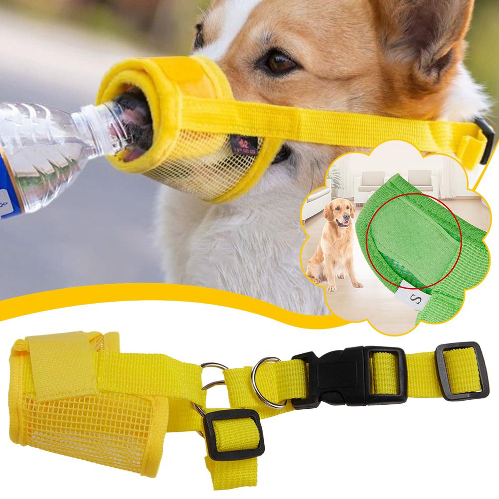 Atmungsaktive Netz-Hundemaske, verstellbar, für alle Größen, mit passendem Beiß- und Bellen-Schutzdesign & Kontrolle S E6P8