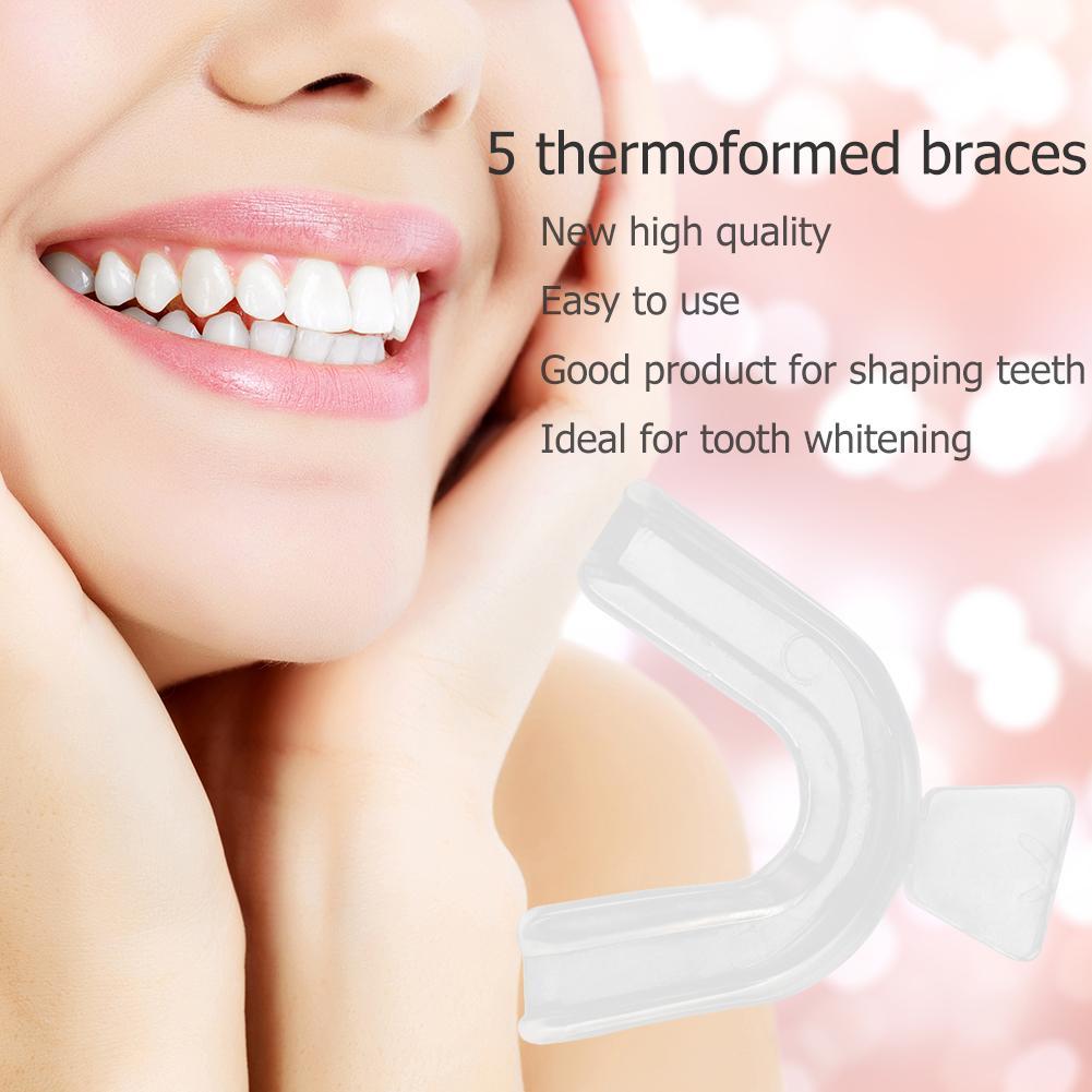 20-2pcs Soft Silicone Tooth Orthodontic Braces Set Mouth Guard Protector Dental Teeth Whitening Trays Retainer Oral Hygiene Care
