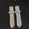 Sparkling Long Tassel Hand Jewelry Rhinestone Luxury Rectangular Wide Bangle Water Drop Light Luxury Women's Hand Chain