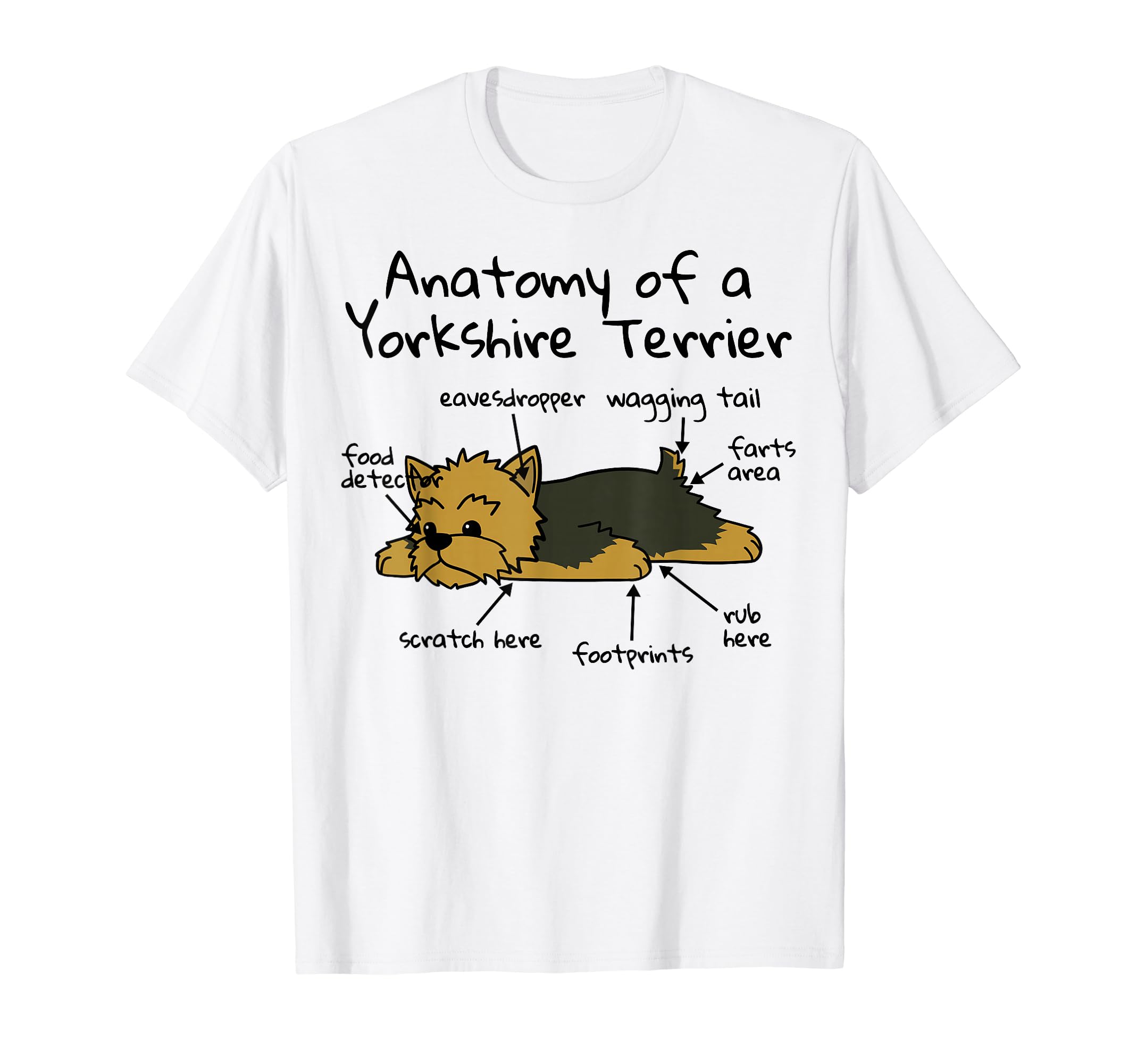 Yorkshire Terrier Dog Anatomy T-Shirt