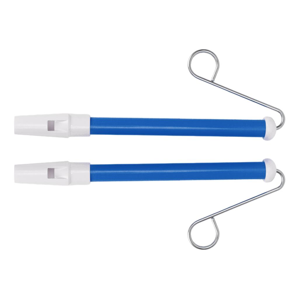 2Pcs Slide Whistle ABS Metal Safe and Simple To Play Lovely Color Children Musical Instrument Blue