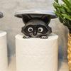 Whimsical Raccoons Bathroom Accessory Multifunctional Tissue Paper Shelf Space Saving Home Decors Solution