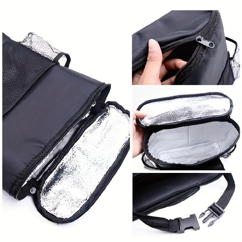 Car Seat Organizer with Ice Pack Compartment - Insulated Back Seat Storage Bag, Multi-Pocket Hanging Cooler for Road Trip Camping SUV Family Travel
