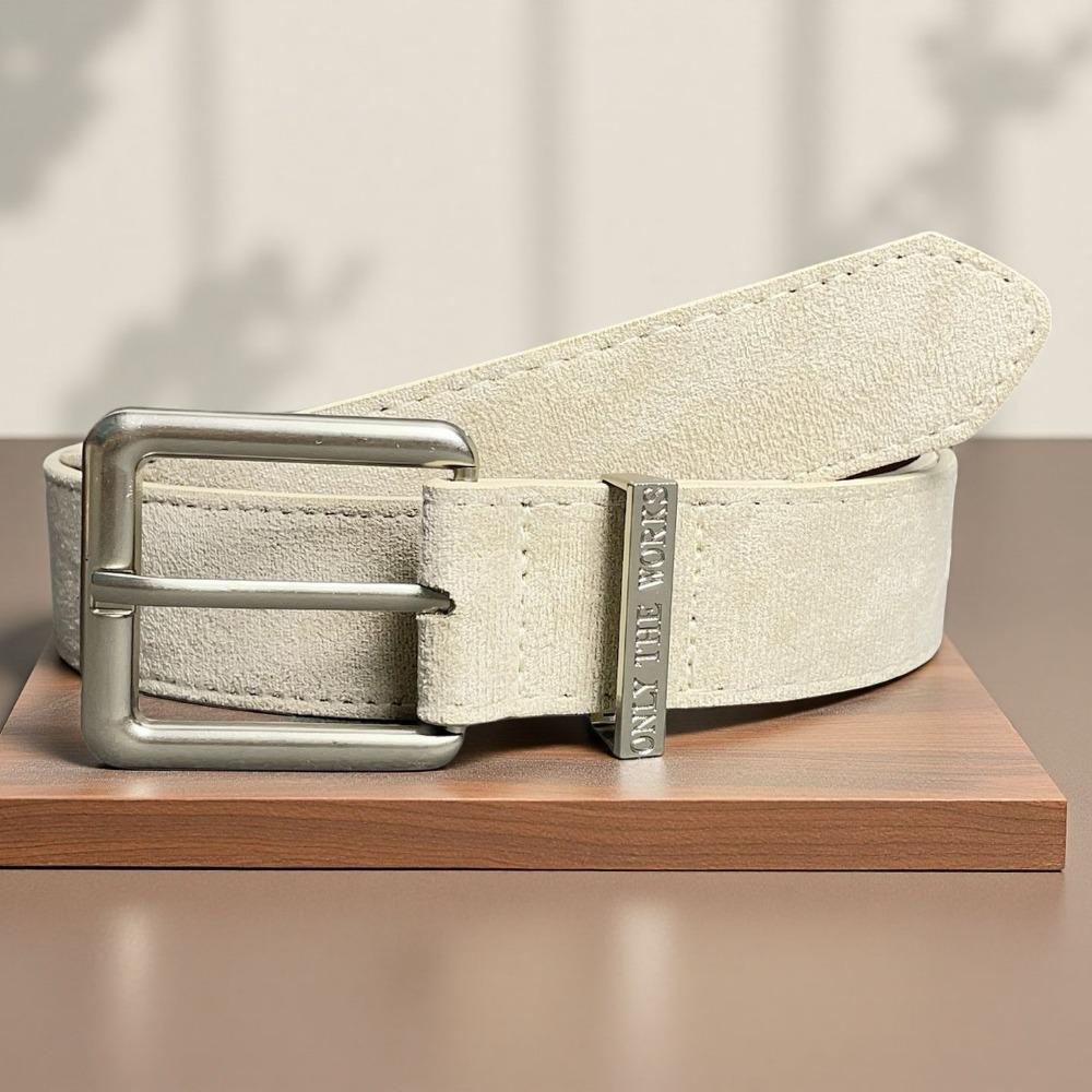 Luxury Design Suede Leather Belt Pin buckle Waistband Fashion Business Waist Belt  For Women
