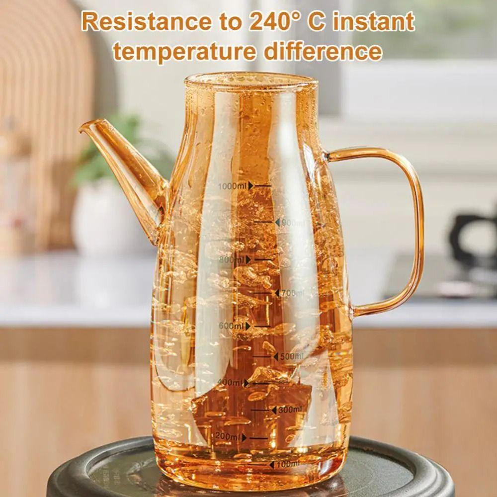 Rubber Base Cooking Oil Bottle Leakproof Soy Sauce Pot Glass Oil Cruet Container  Kitchen