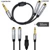 6.35mm Guitar Signal Y Splitter Cable 1/4" Male To Double Mono 1/4" Female Adapter Speaker Headphone Extension Cable