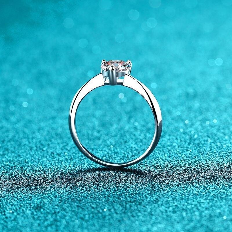 Bague Ringen Certified Heart Moissanite Engagement Rings For Women Sterling Silver Diamond Wedding Band Bridal Sets Promise Ring Dating Gift