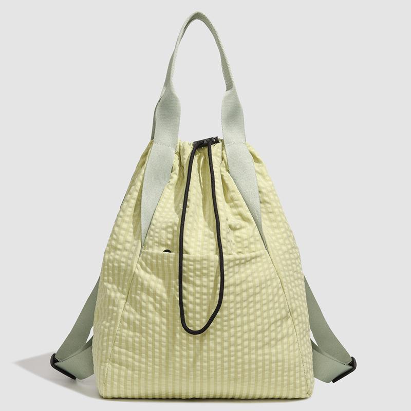 Schoolbag Lightweight Backpack Autumn New 1011 Drawstring Bundle Mouth Bag Travel Bag College Student School Bag Leisure Trend Backpack