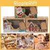 Portable 12pcs Kraft Paper Christmas Gift Candy Cookie Muffin Cake Boxes Featuring Eco-friendly Design