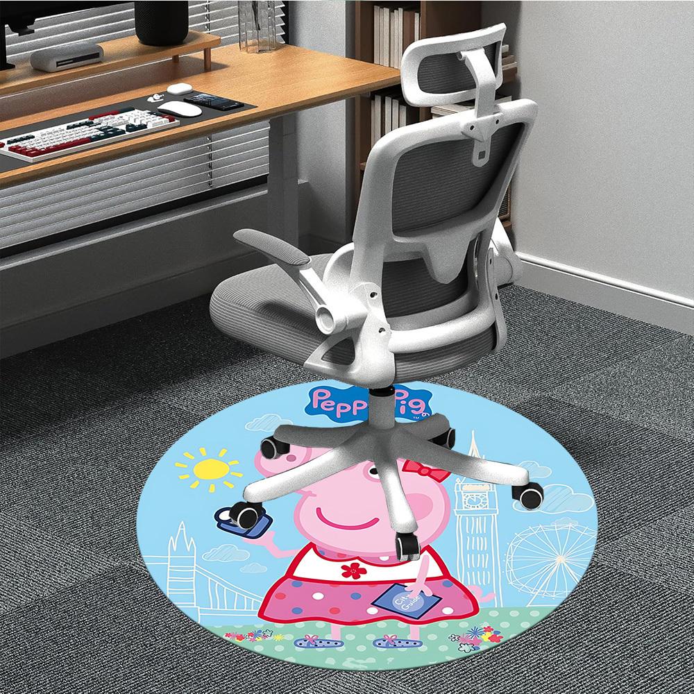 

1pc Peppa Pig Chair Carpet for Office, Non slip, Soft and Durable Office Rug for Interior Decoration 80cm