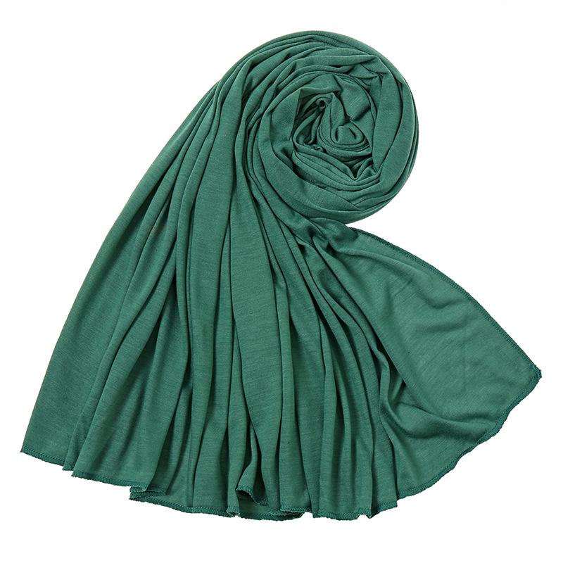 Varm muslimsk mote kvinne myk hijab skjerf sjal vanlig bomullsjersey skjerf turban kvinner lange sjal hodeinnpakning pannebånd abaya